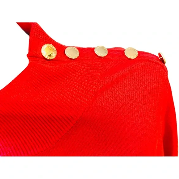 NWT Calvin Klein Sz Medium Red Mock Neck Pullover - Picture 2 of 10